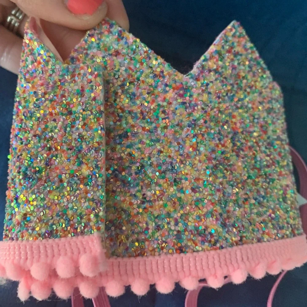 Halfway to One baby donut white ruffle outfit with leggings and sparkly crown